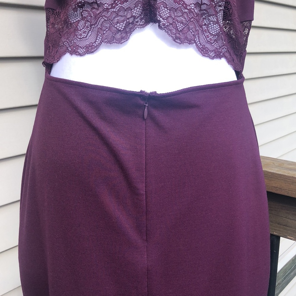 Burgundy Ponte Knit Sheath by Express - Picture 3 of 15